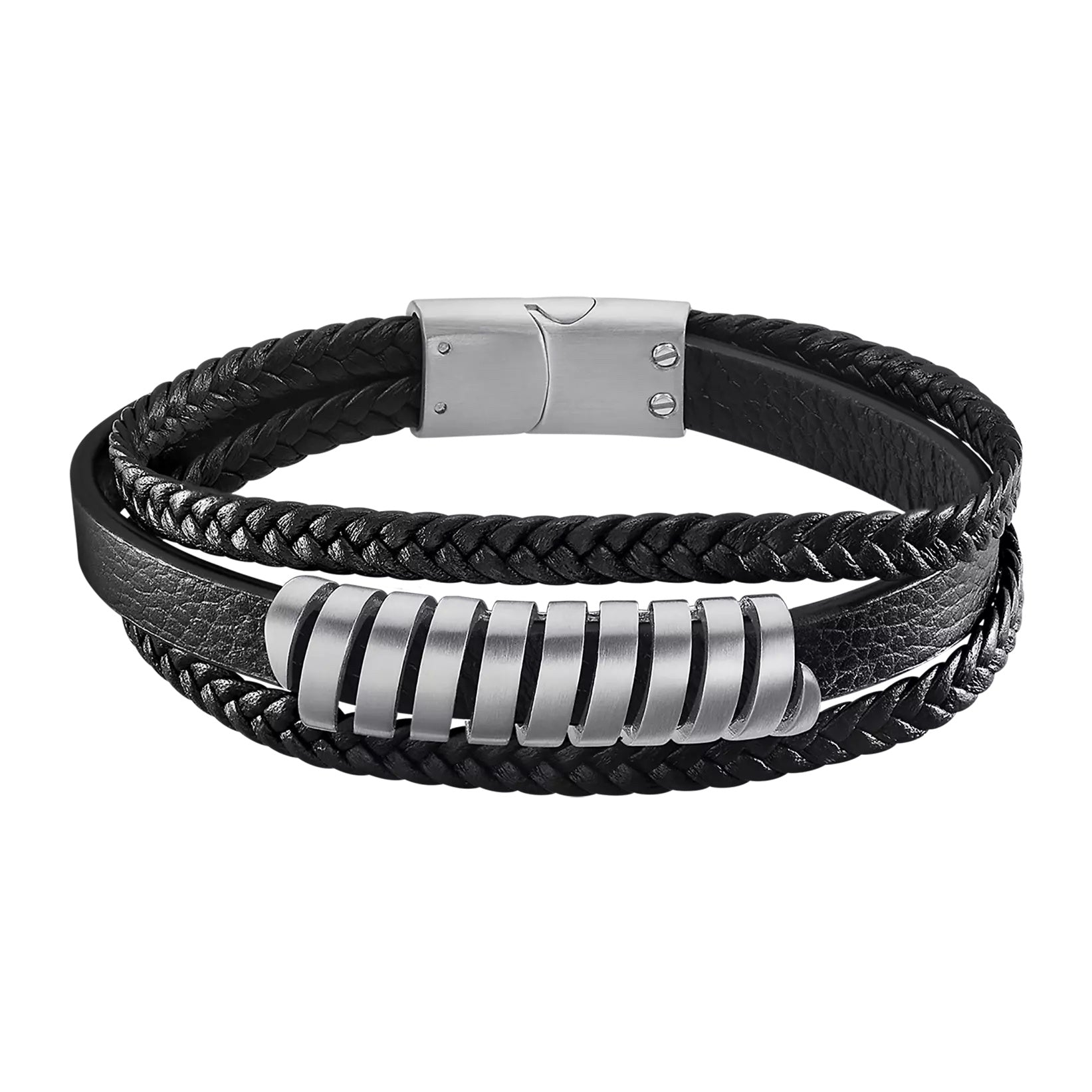 LOTUS STYLE MEN'S LEATHER BRACELET