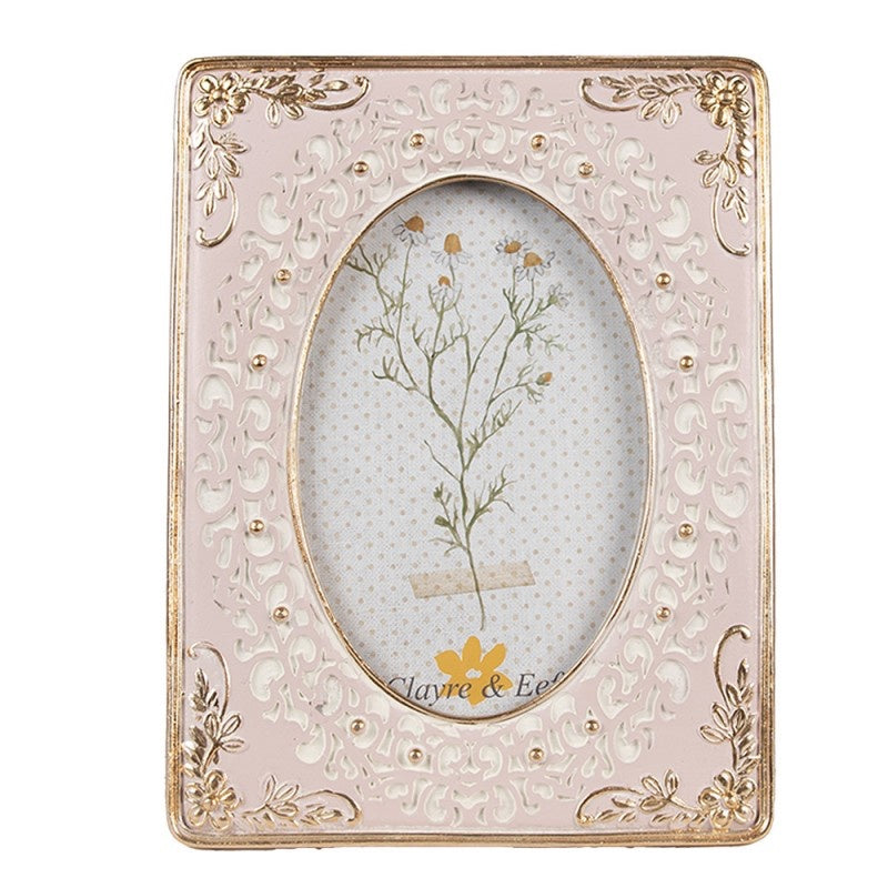 CLAYRE&EEF PHOTO FRAME 10X15 CM PINK PLASTIC GLASS PICTURE FRAME
