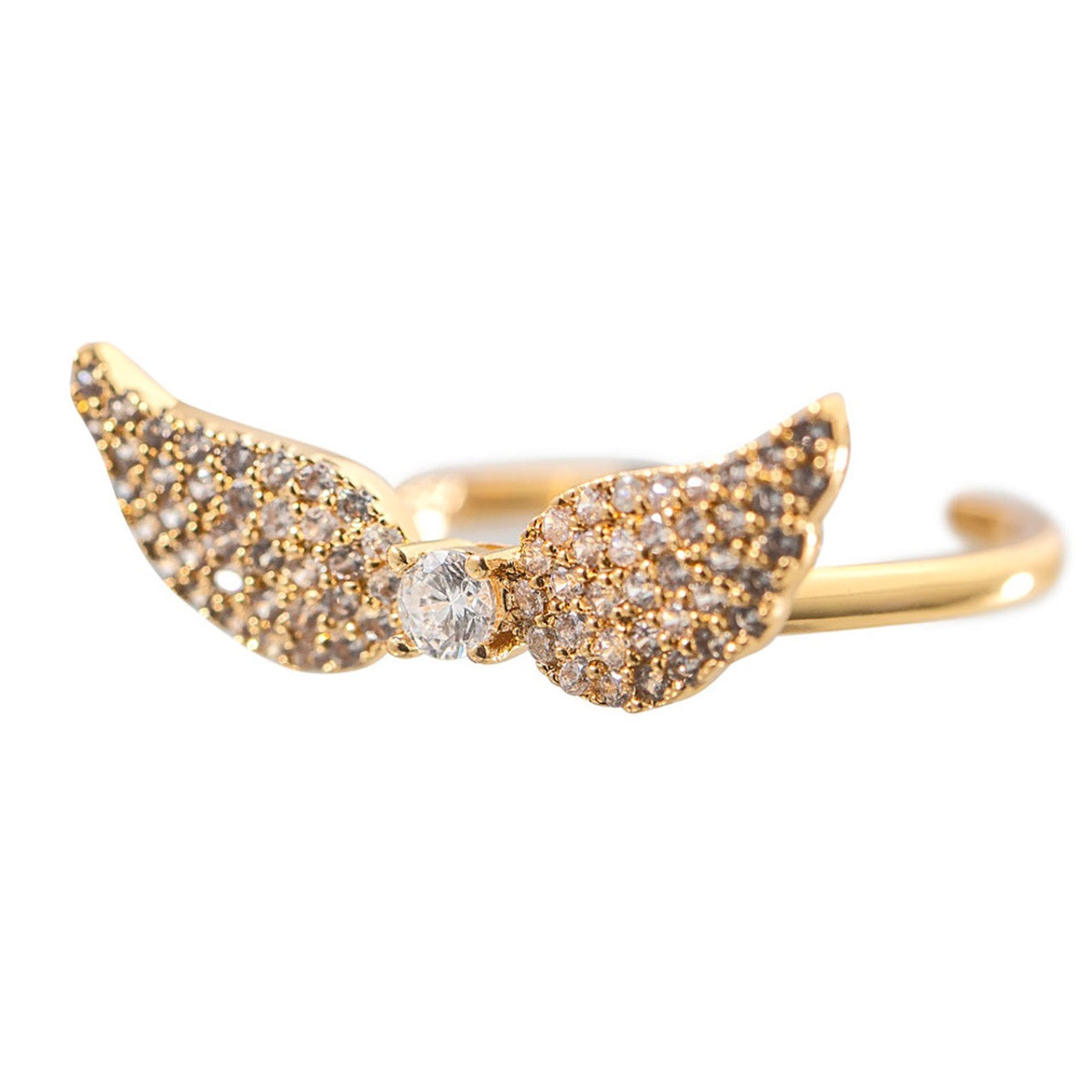 Gold Plated Angel Wings Ring