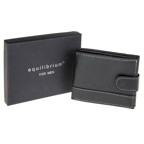 Mens Stitched Wallet, Black