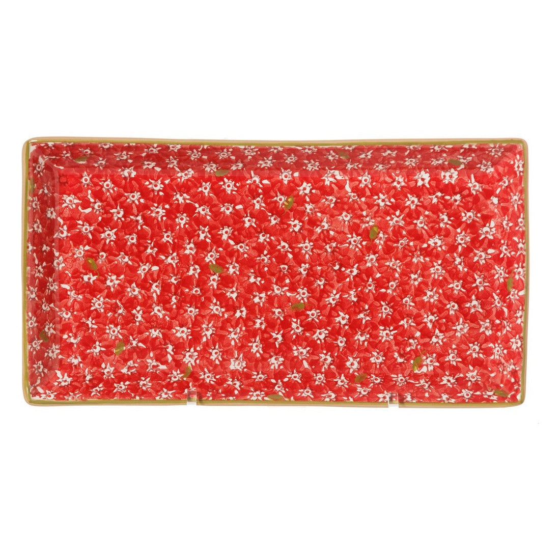 Large Rectangular Plate, Red Lawn