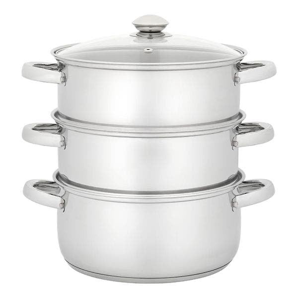 Judge 22cm 3 Tier Glass Lid Steamer Set