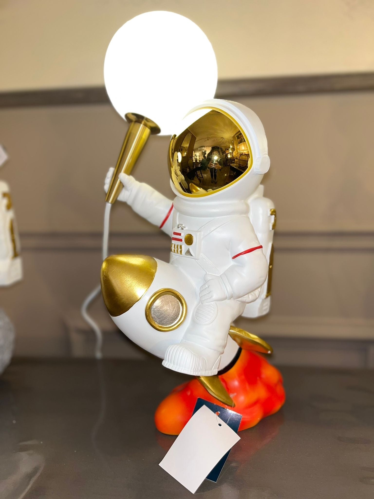 Astronaut On Rocket Lamp