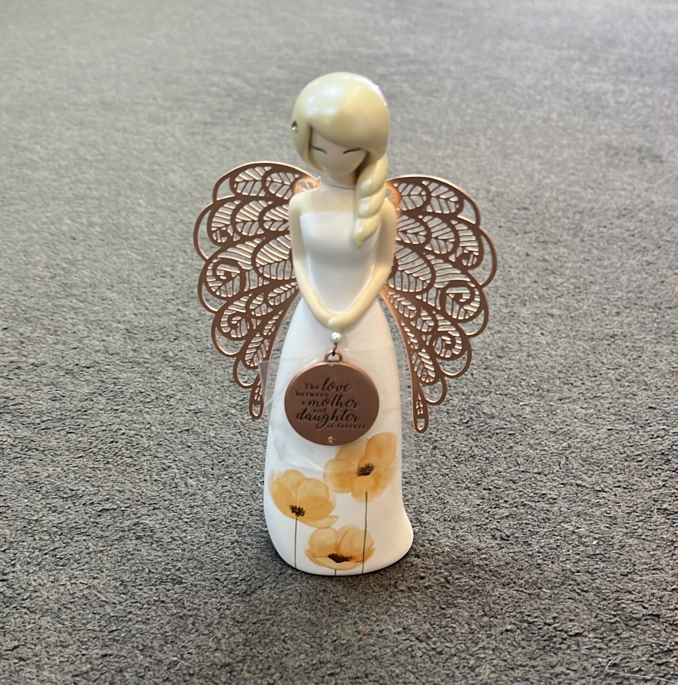 Angel figurine with message