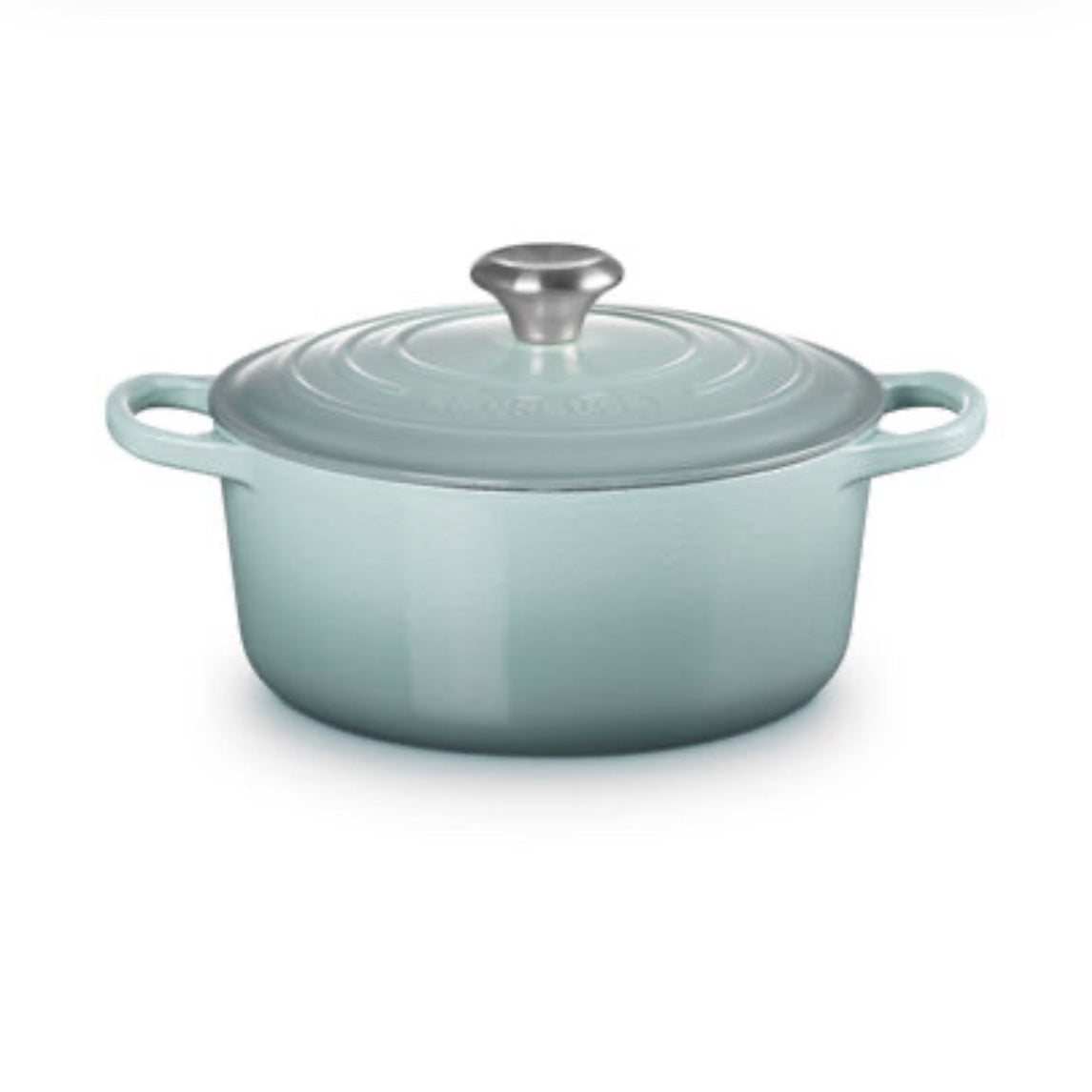 Le Creuset 24cm Cast Iron Round Casserole, Sea Salt