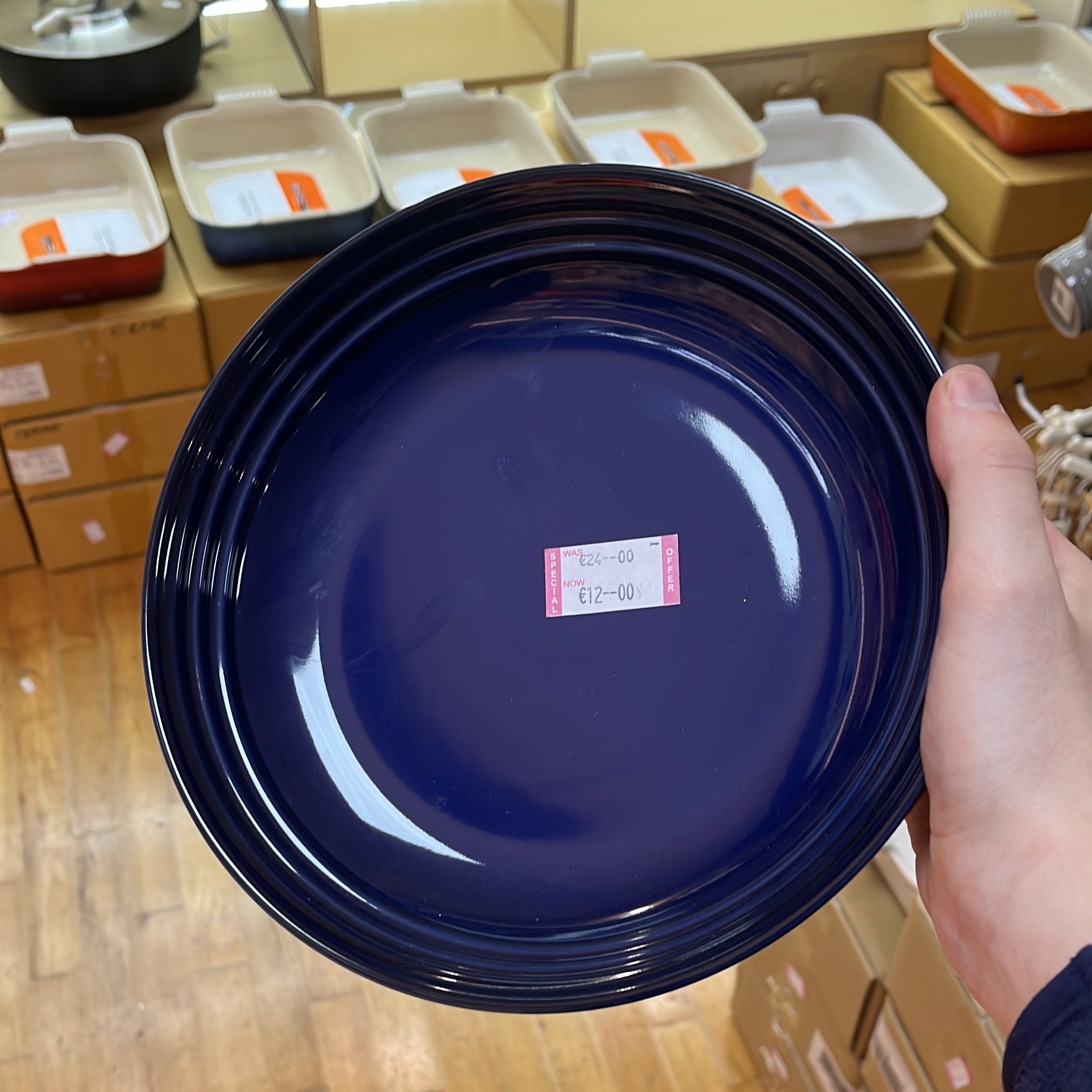 stoneware 22cm pasta bowl, indigo