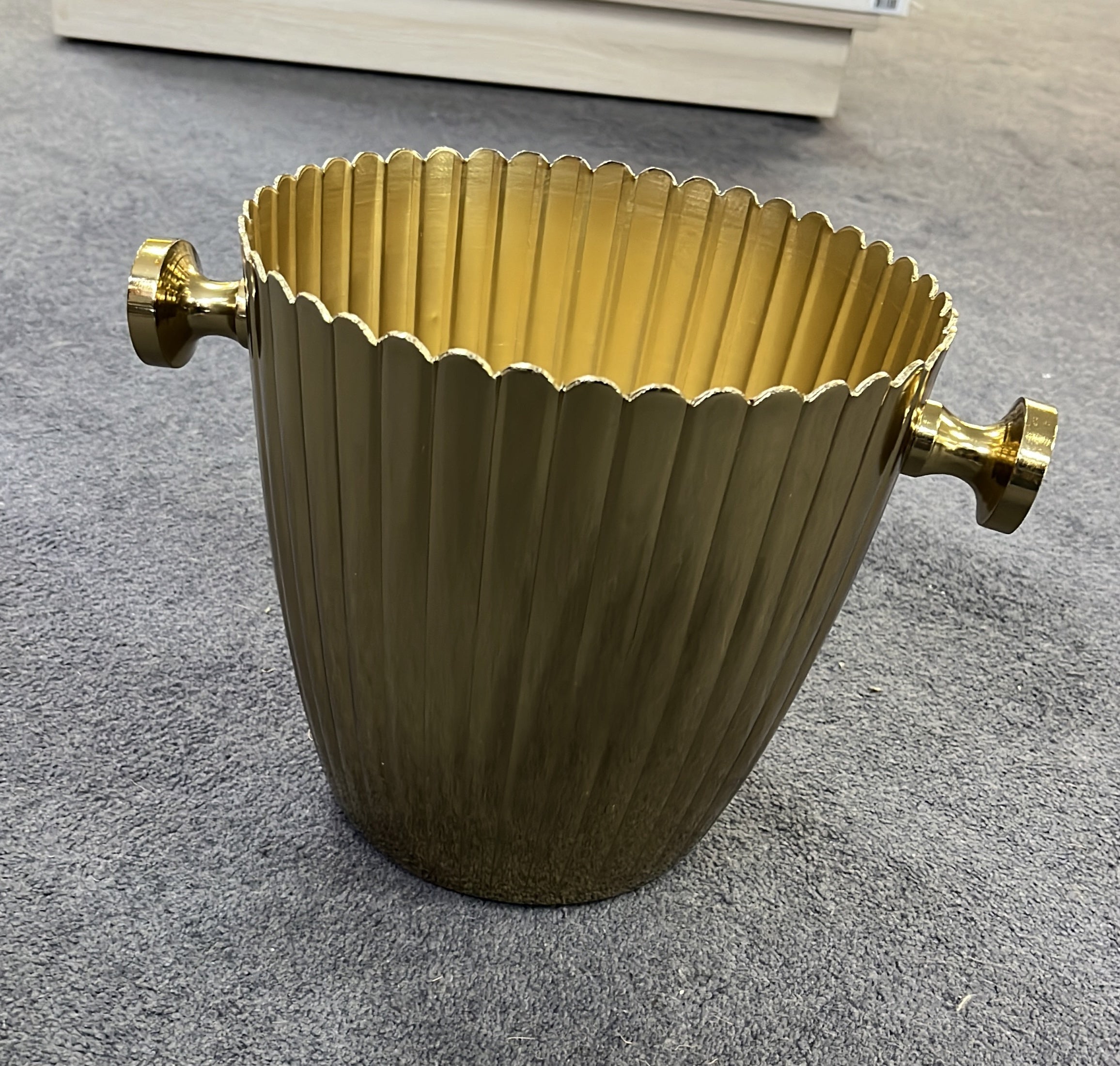 Ice Bucket with Handles, Gold