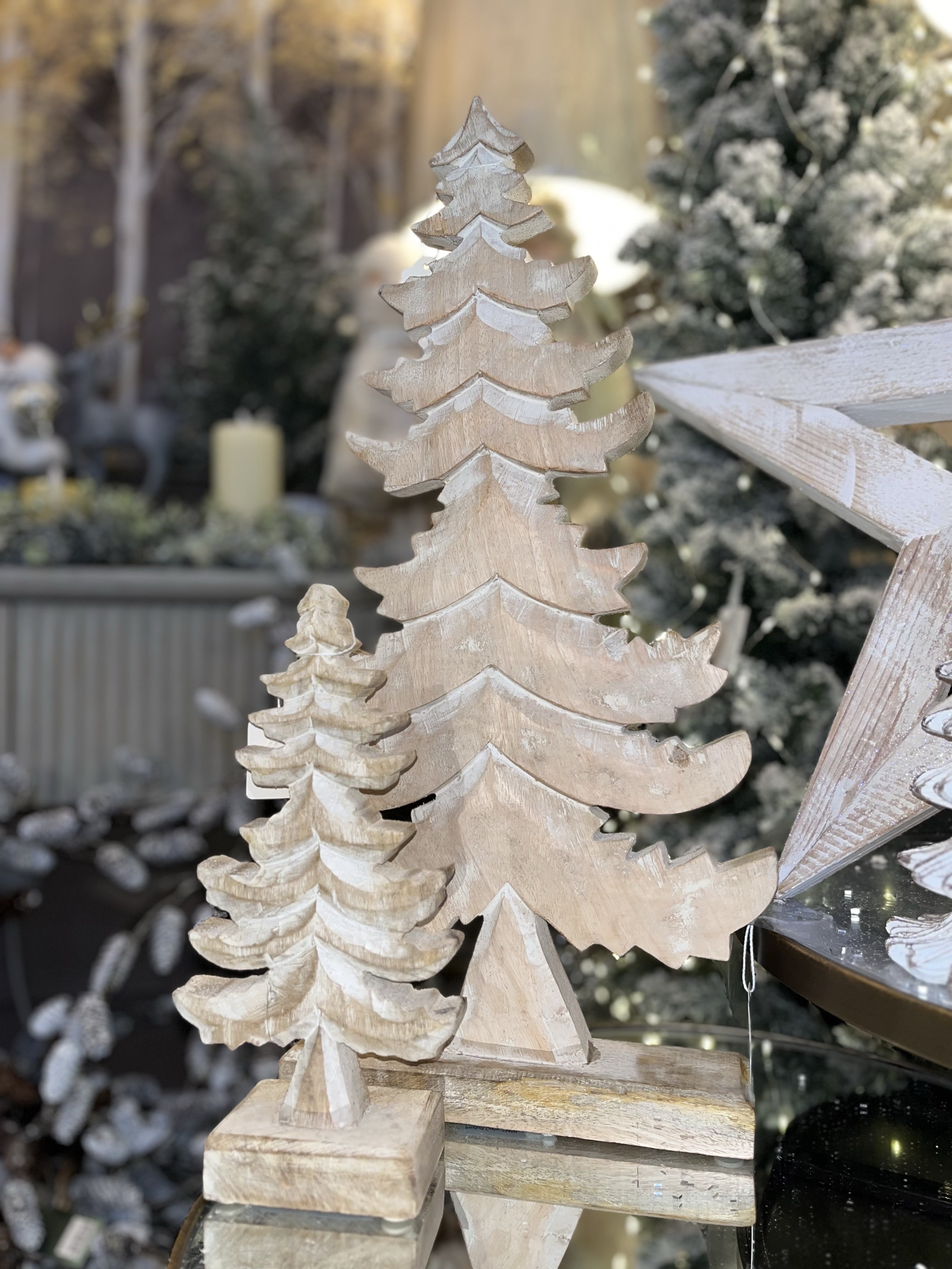 Large Wooden White Wash Tree