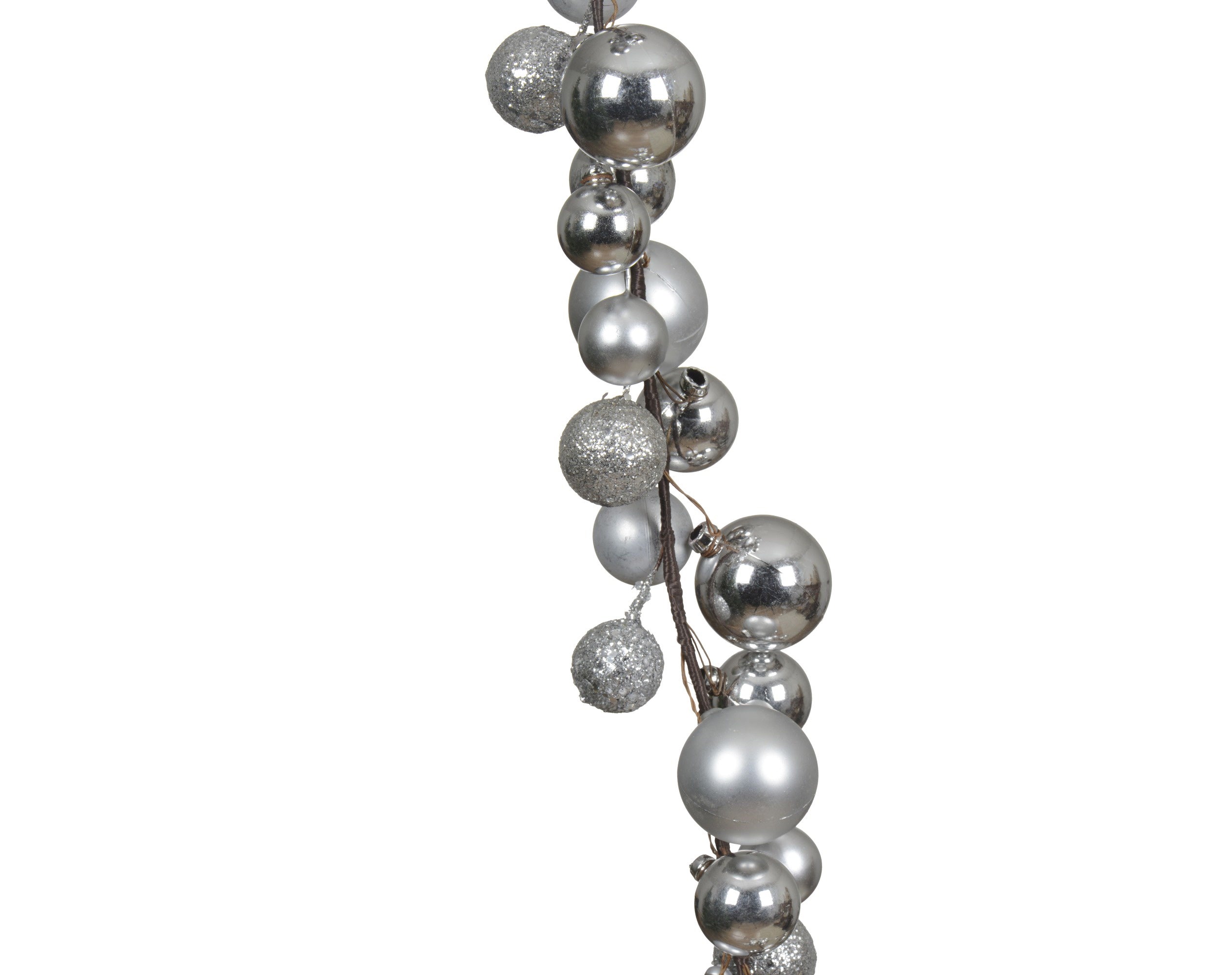 Silver Shatterproof Bauble Garland