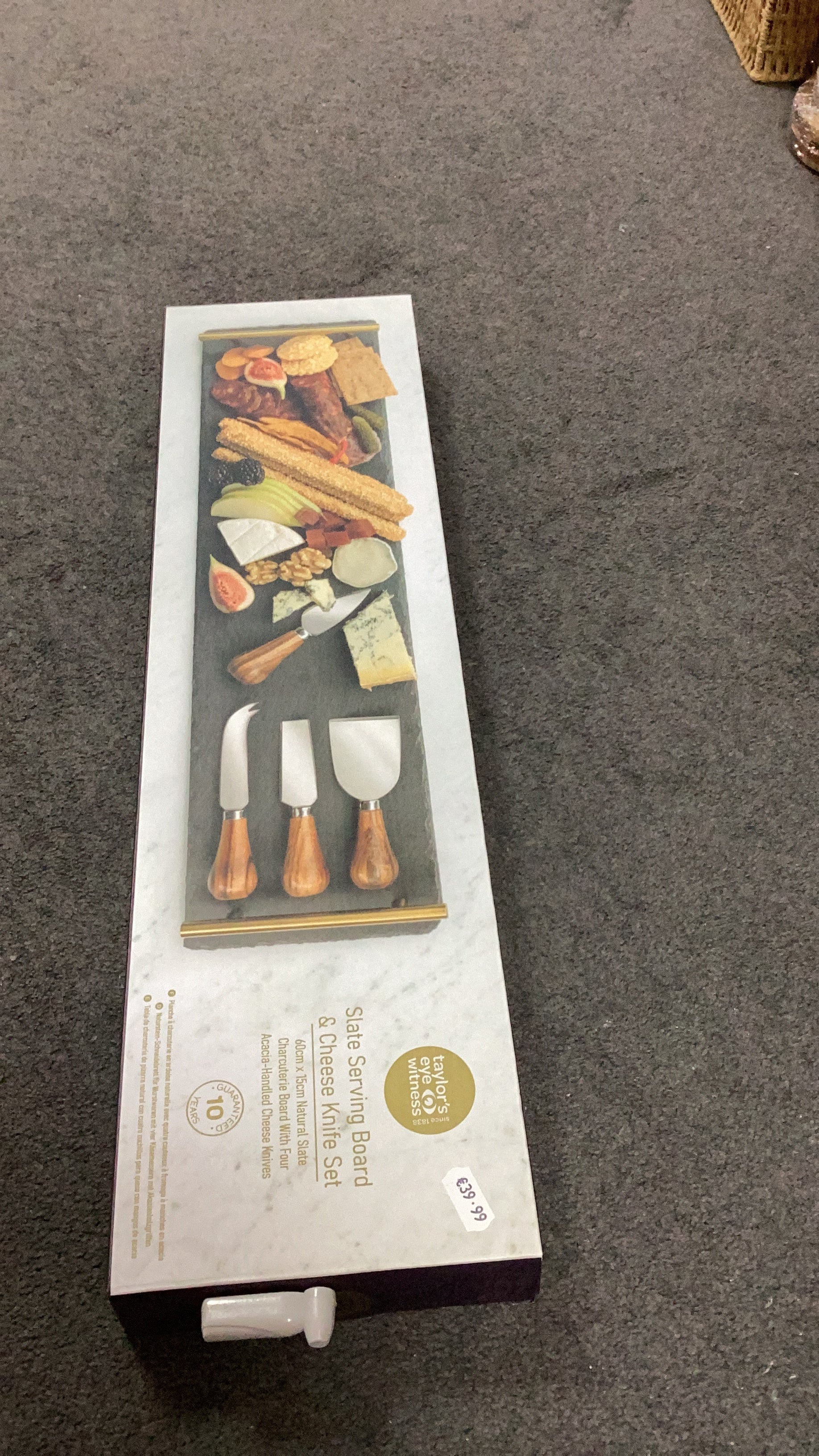 Slate Serving Board Gold