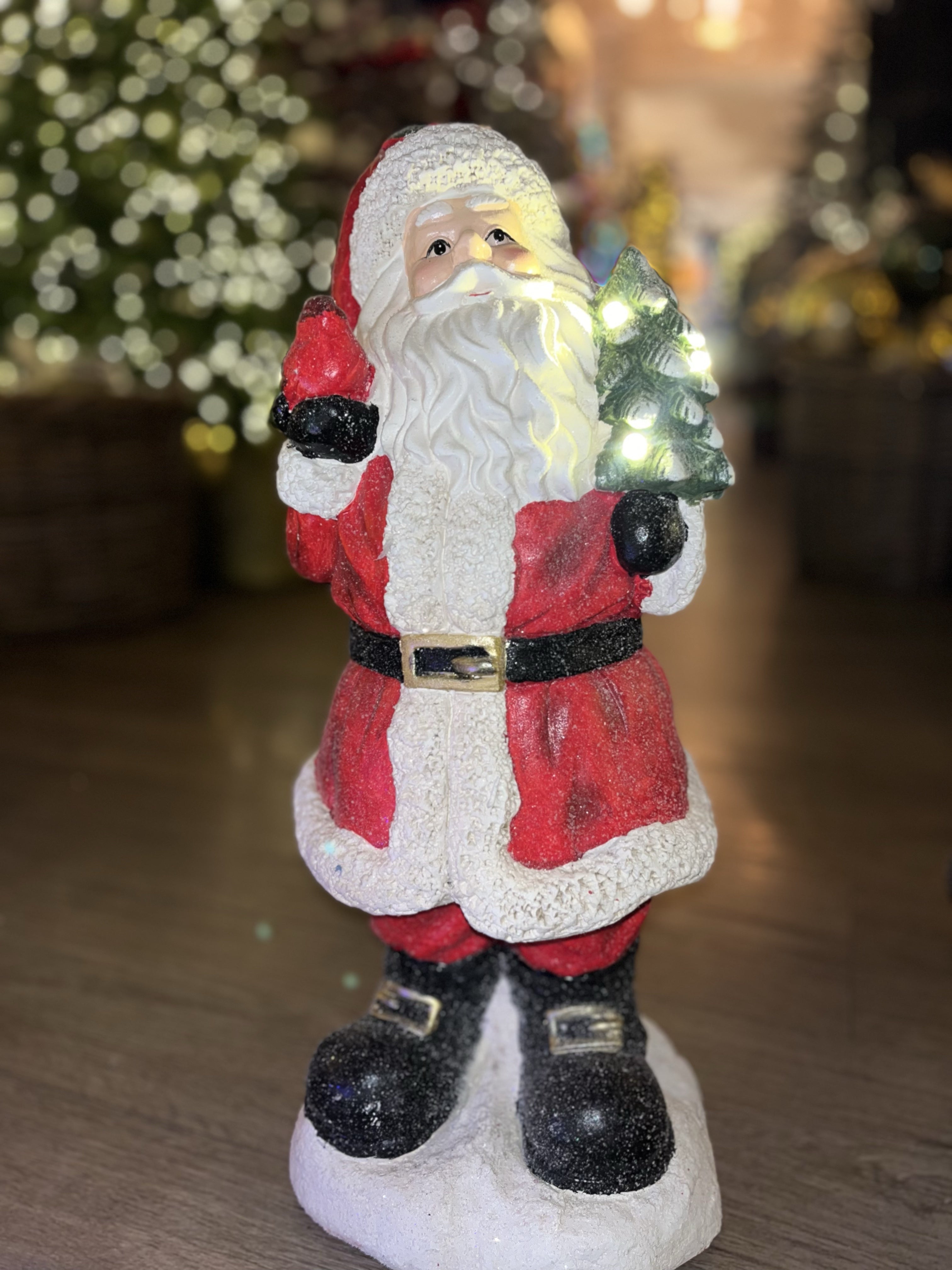 Santa With Tree & Bird
