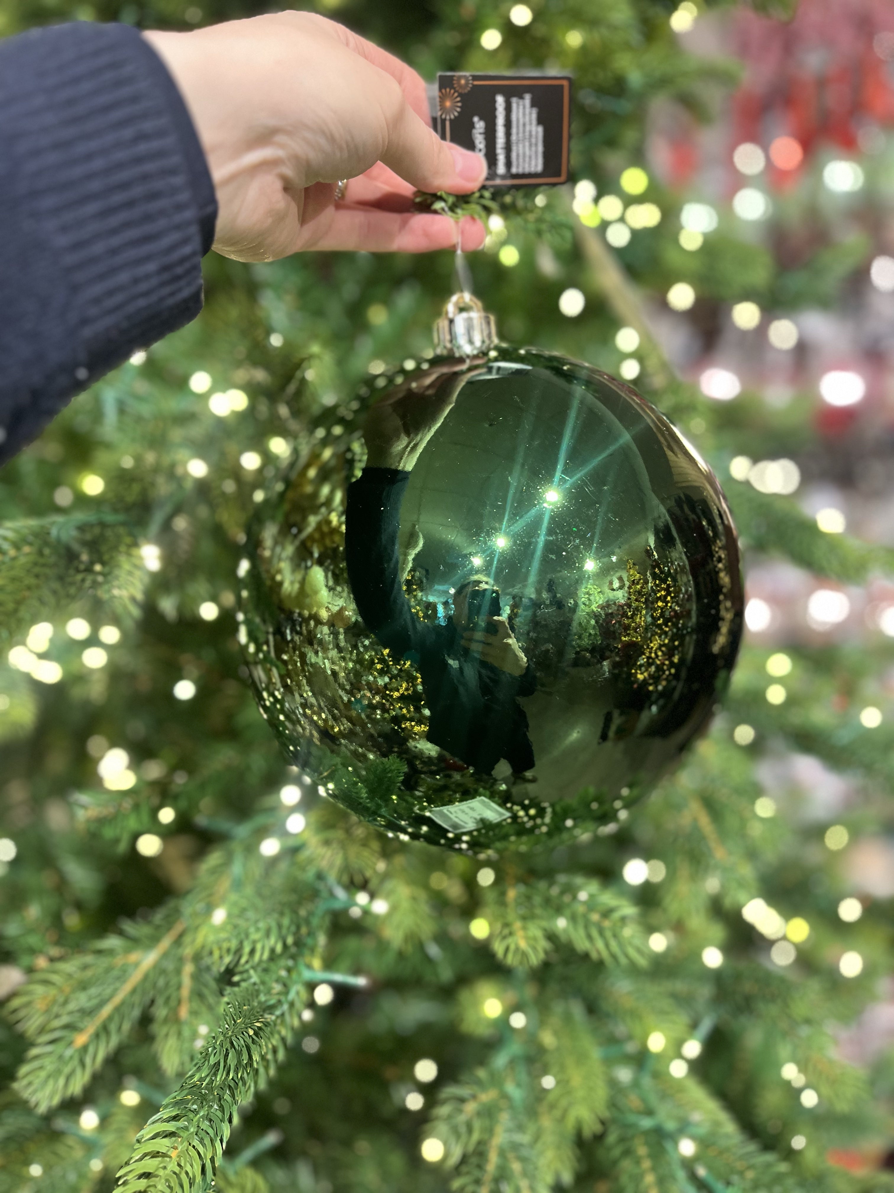 Emerald Green Shiny Bauble 20cm