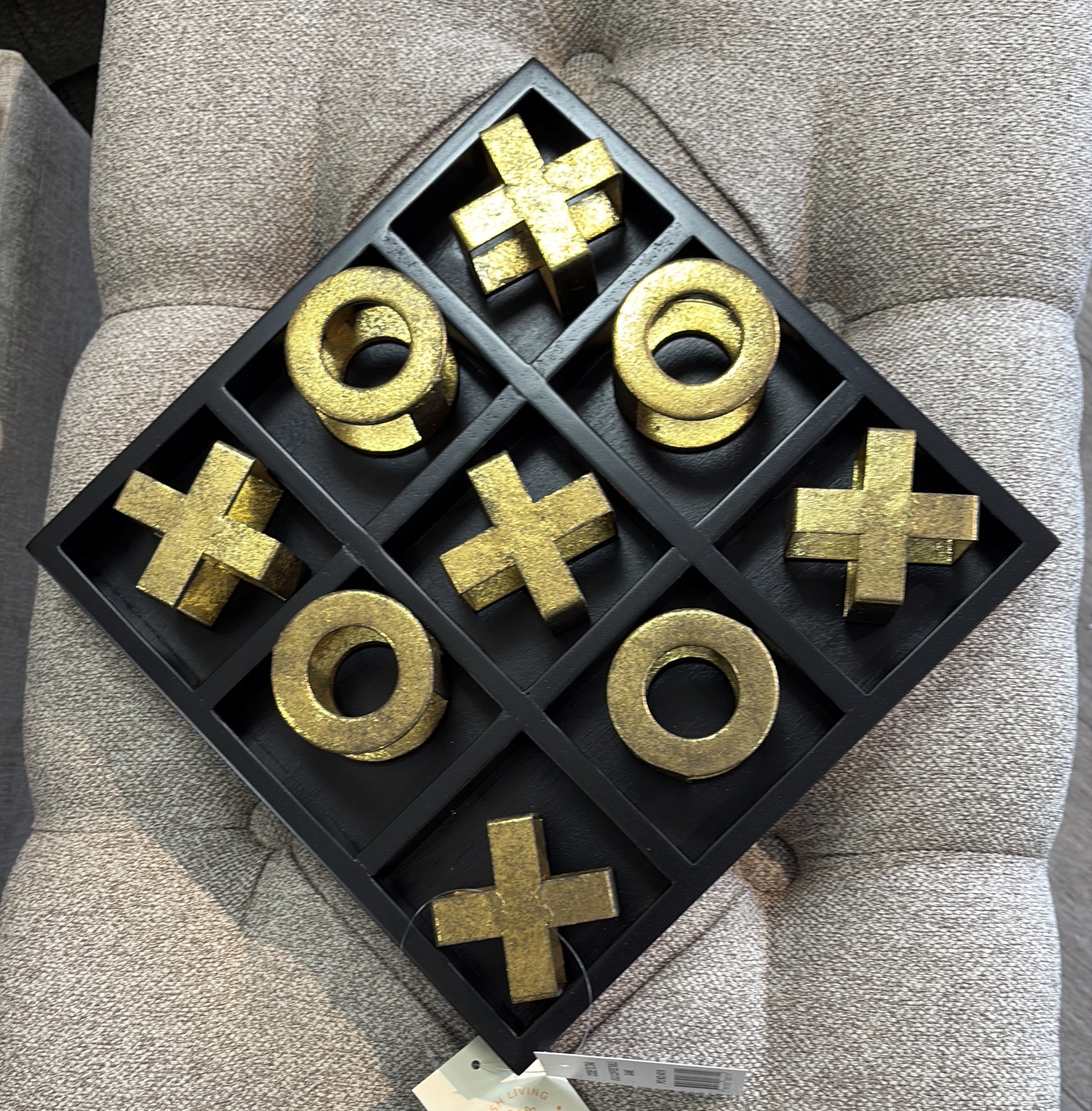 Black & Gold ‘X’ & ‘O’ Coffee Table Game