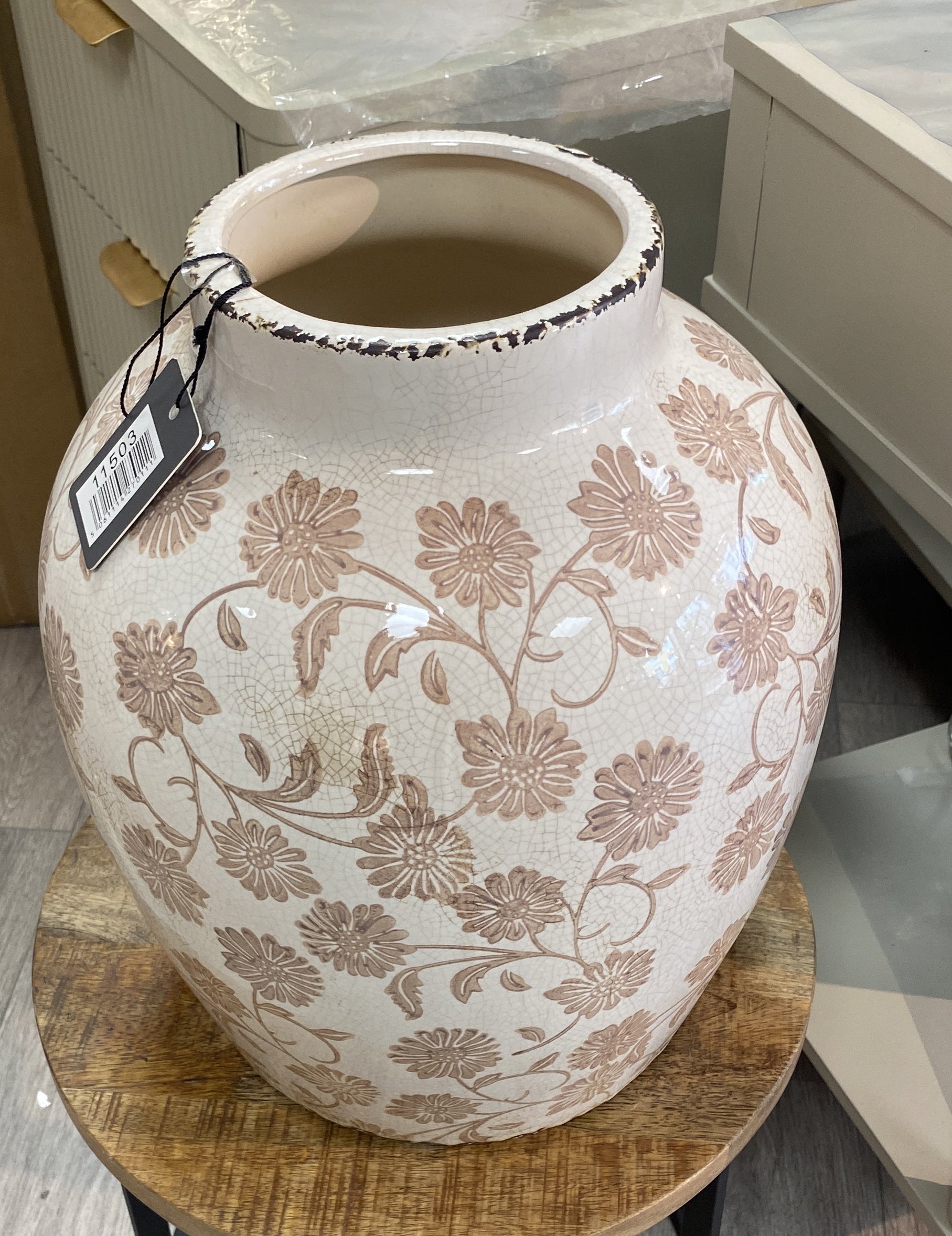Taupe Flower Vase 35cm