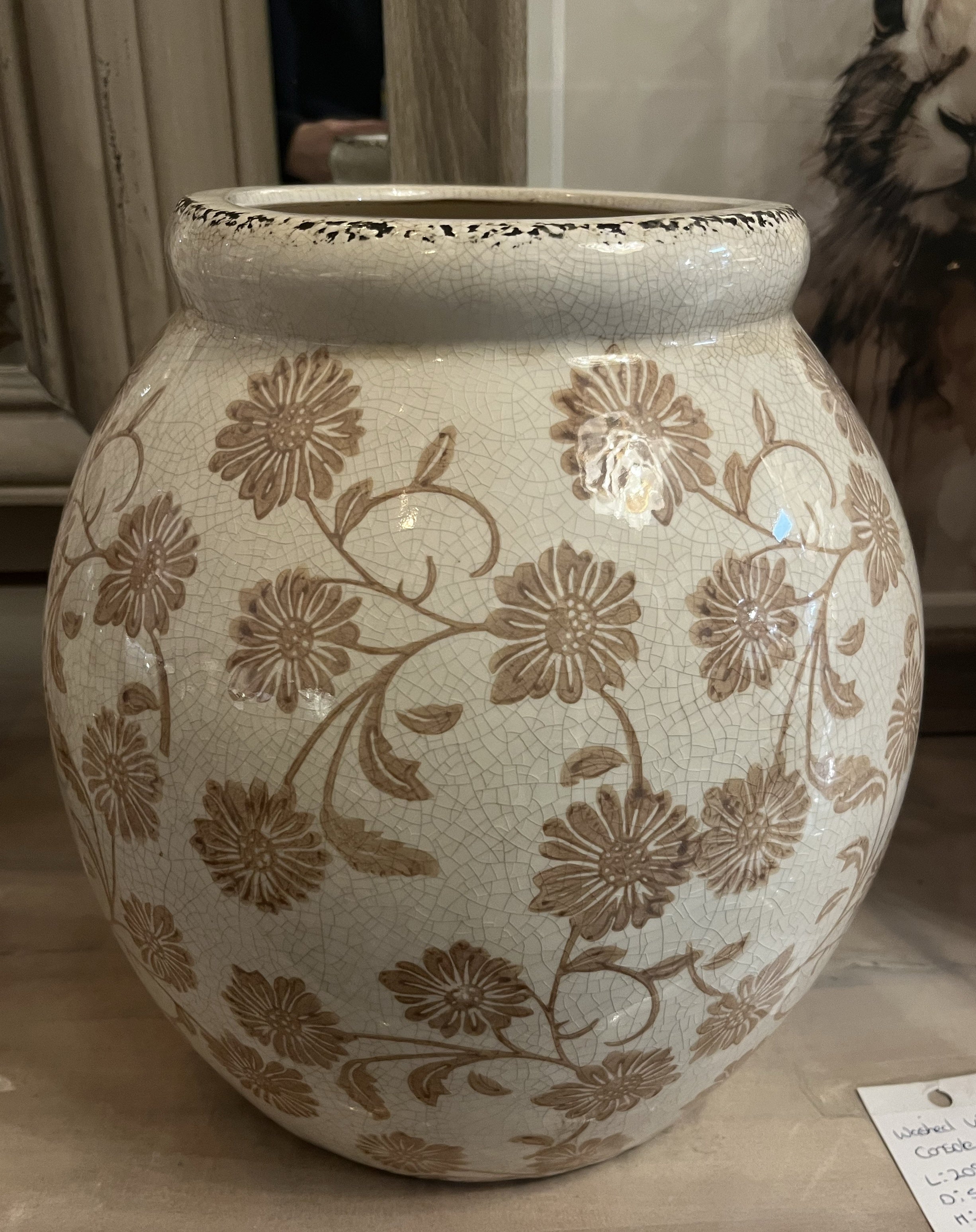 Taupe Flower Vase 30cm