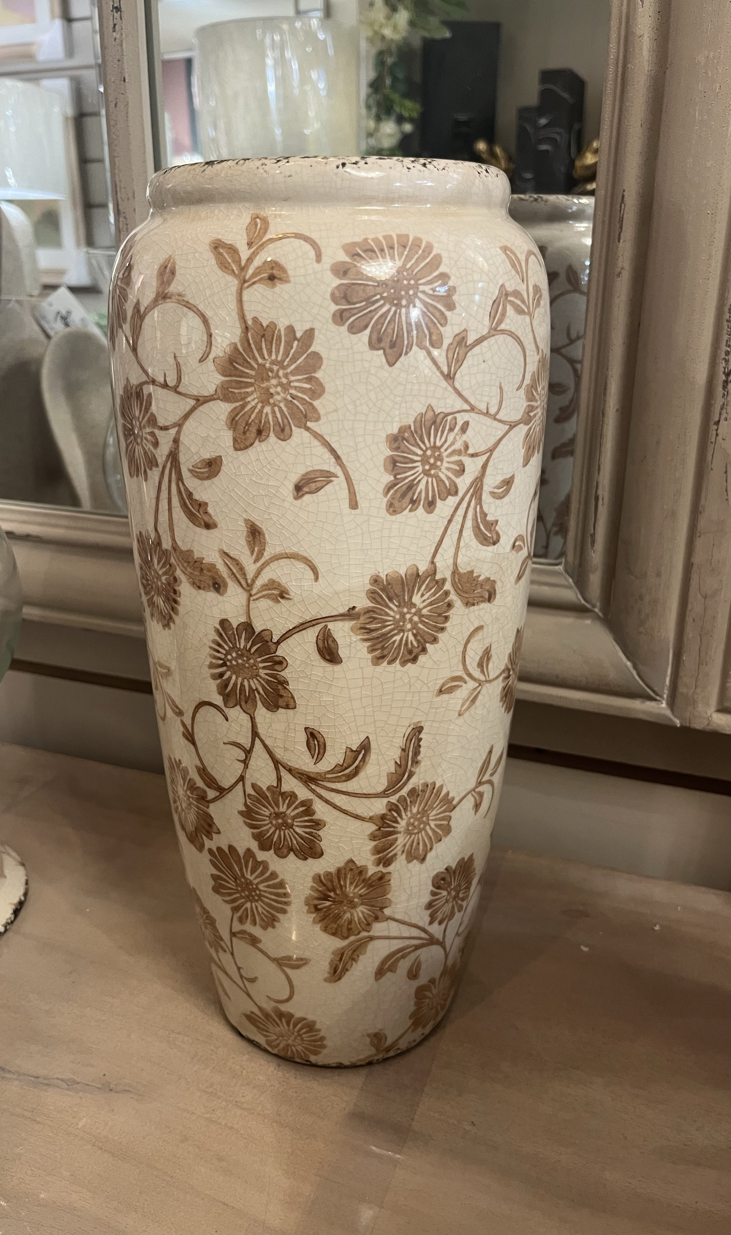 Taupe Flower Vase 37cm