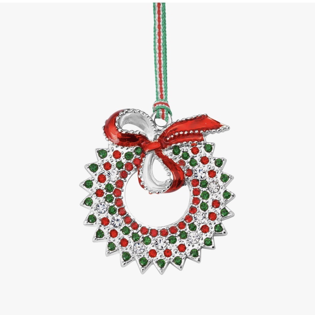 Christmas Wreath with Bow Tree Decoration
