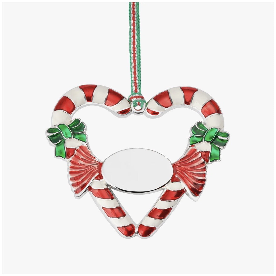 Candy Cane Heart Christmas Tree Decoration