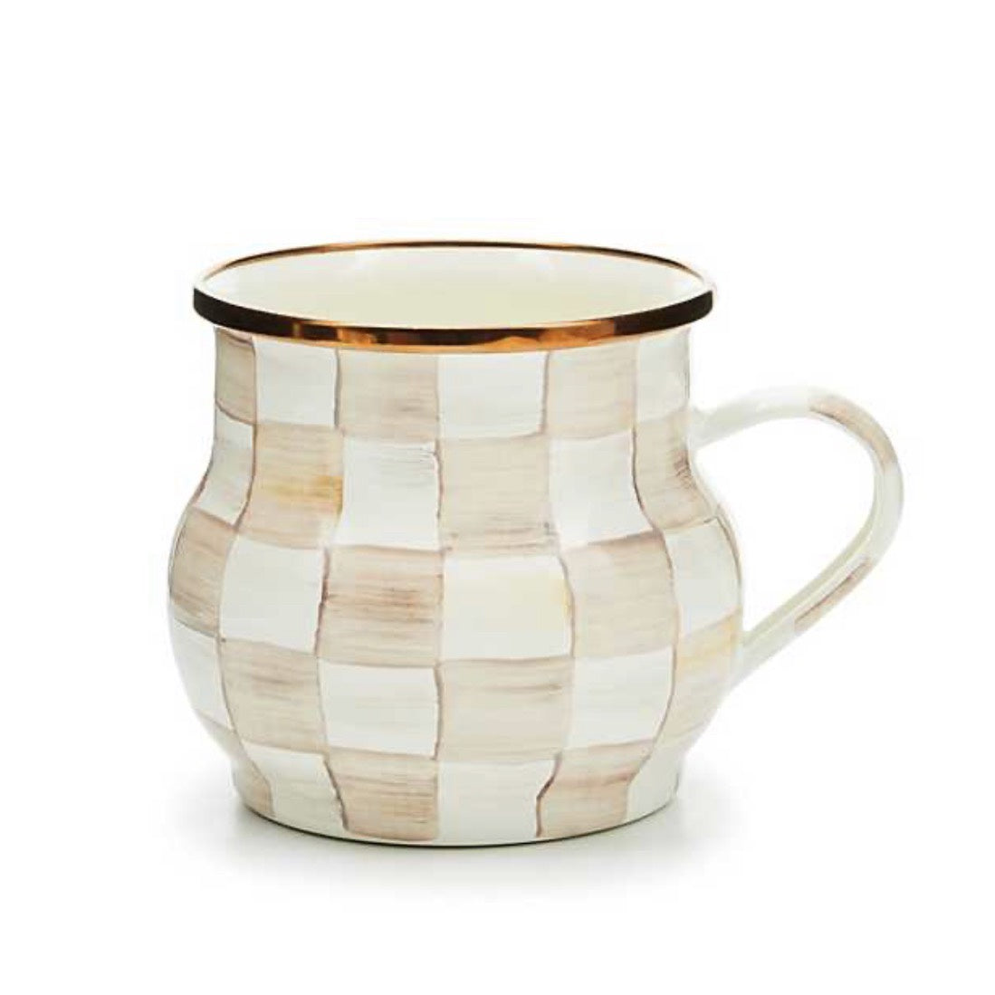 Mocha Check Mug