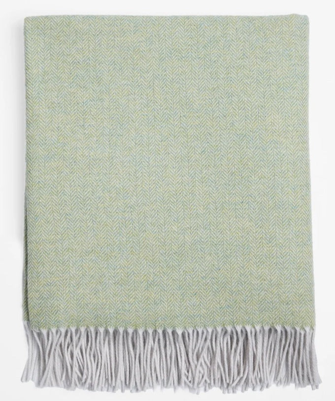 Dingle L/W Throw, Silver & Lime