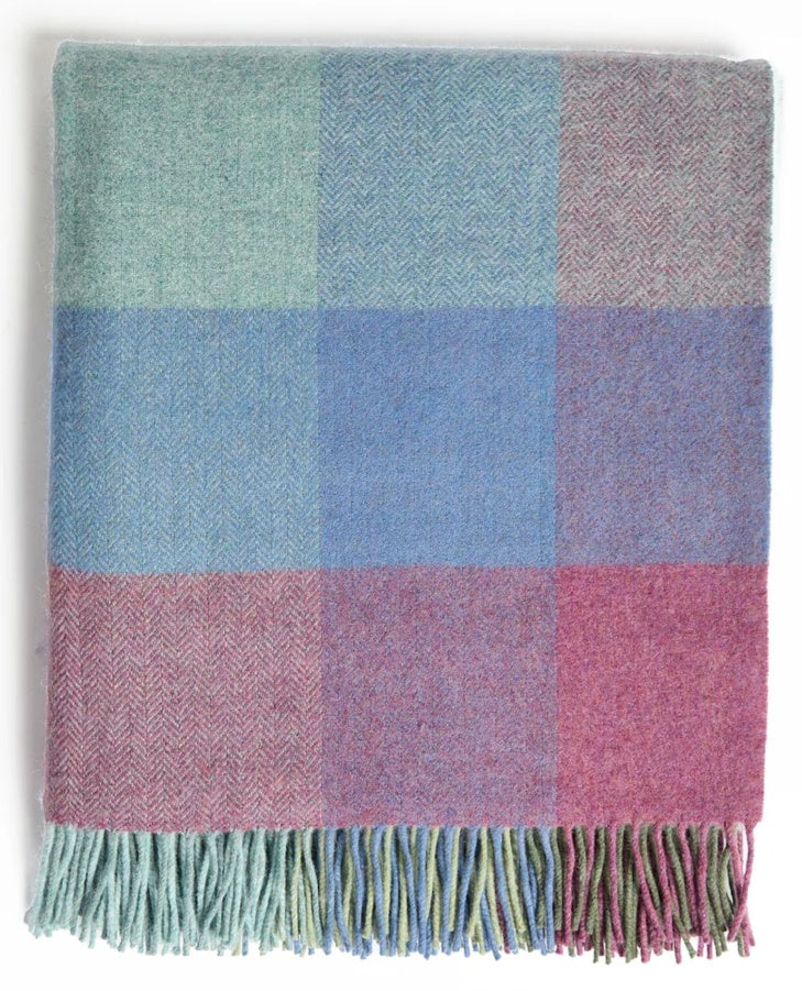 Kilmeaden L/W Throw, Damask Block Check