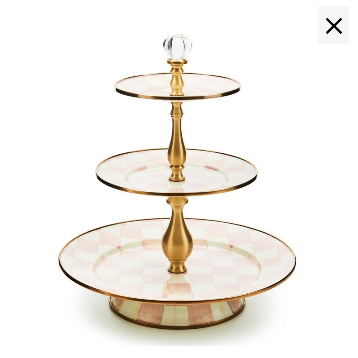 Rosy Check Three Tier Sweet Stand