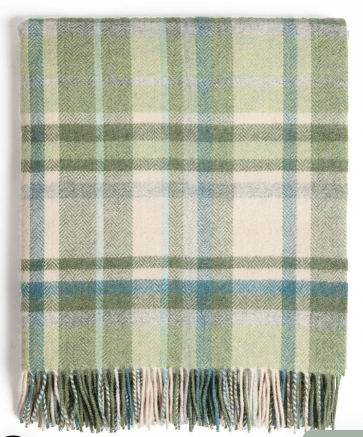 Slieveboy L/W Throw, Green Tartan