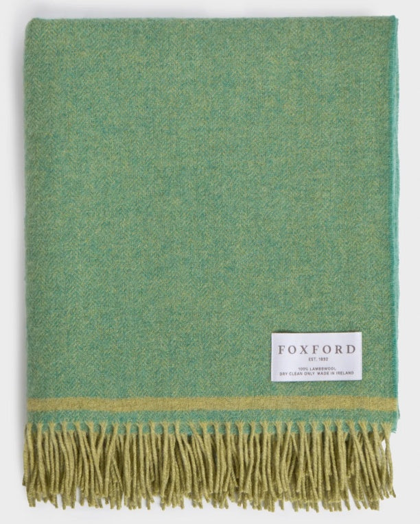 Cathal L/W Throw, Spearmint & Citrus Stripe