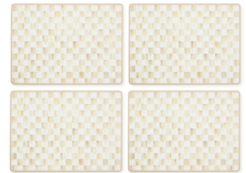 Mocha Check Placemats