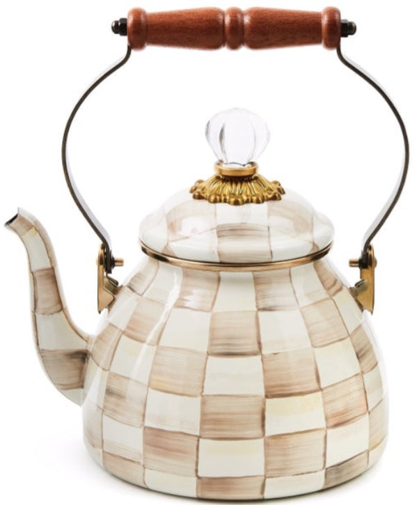 Mocha Check 2 Quart Kettle