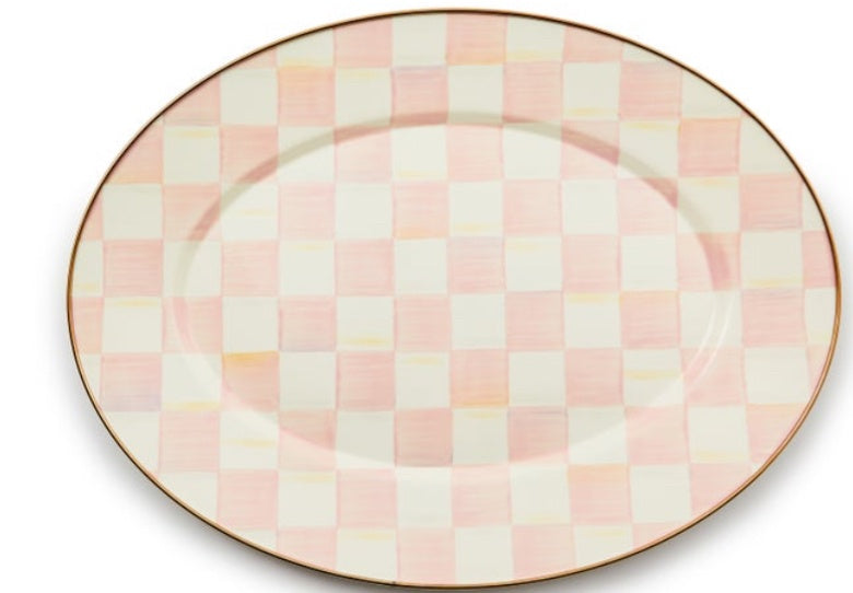 Rosy Check Oval Medium Platter