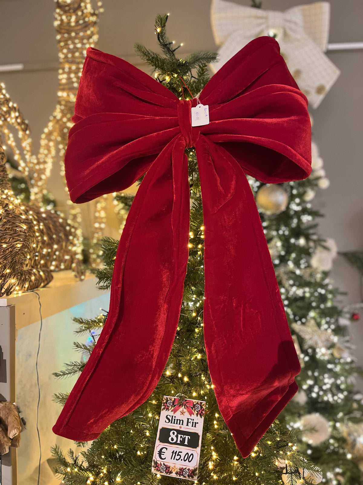 Large Red Door Bow