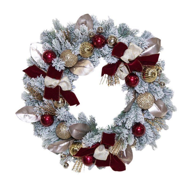 Deluxe Champagne & Burgundy Wreath