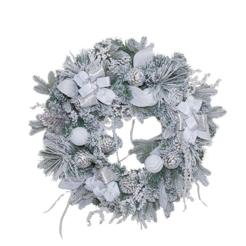 Deluxe Snowy Christmas Wreath