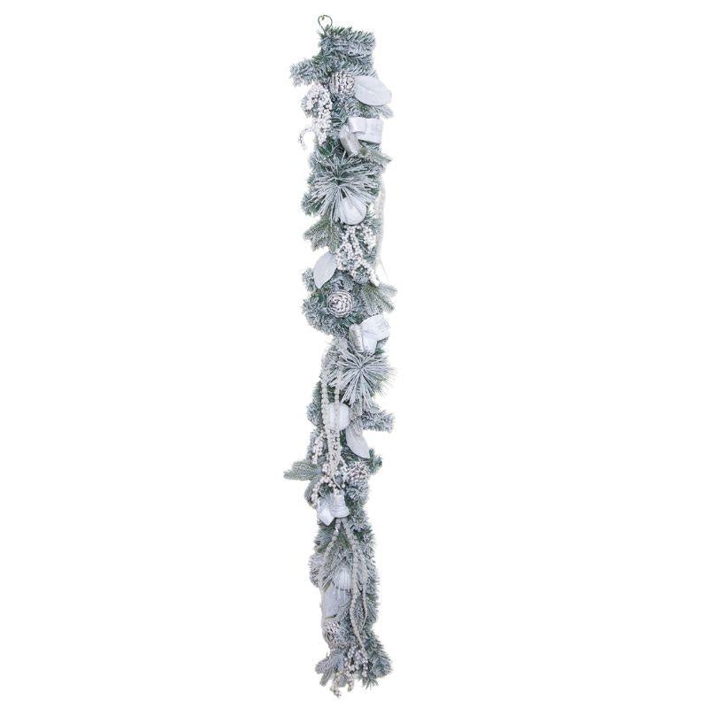 Deluxe Snowy Garland, 6FT