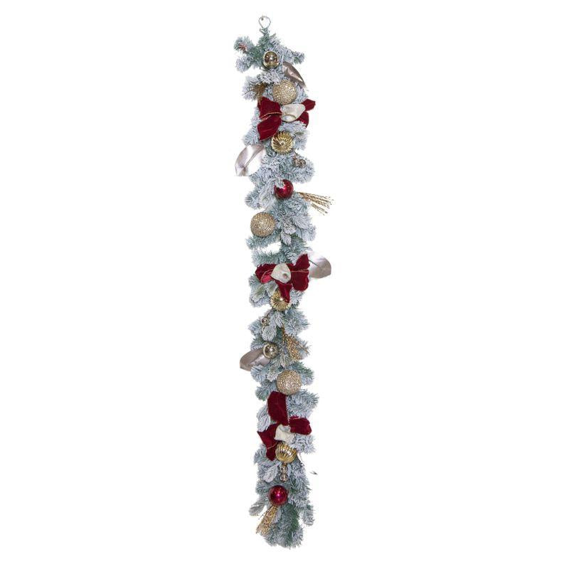 Deluxe Champagne & Burgundy Garland, 6FT