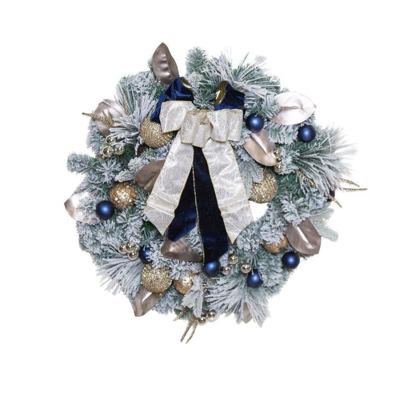 Deluxe Navy & Champagne Wreath