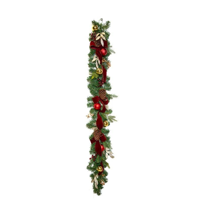 Luxury Burgundy Bow Garland