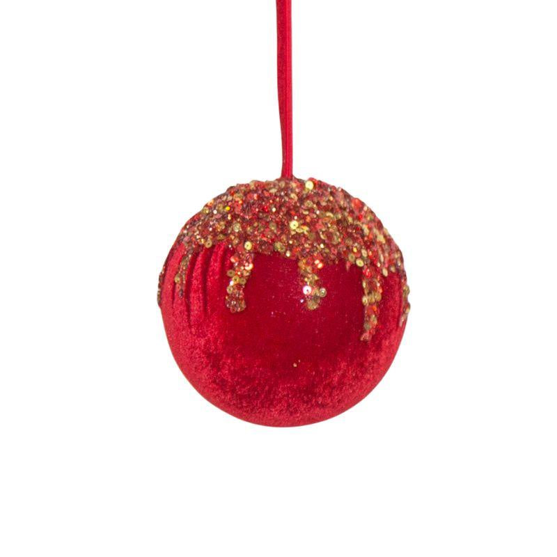 Red Glitter Bauble 10cm