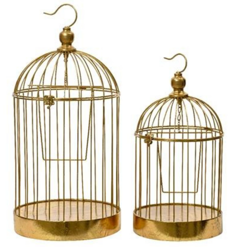 Gold Birdcage, Set of 2
