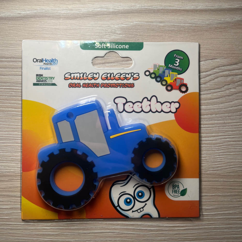 Chewable Teether - Tractor Blue