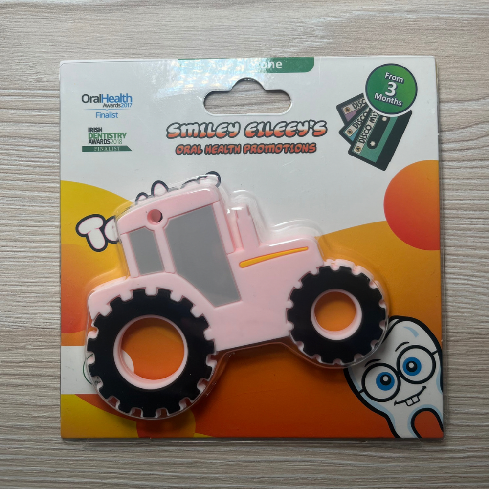 Chewable Teether - Tractor Pink