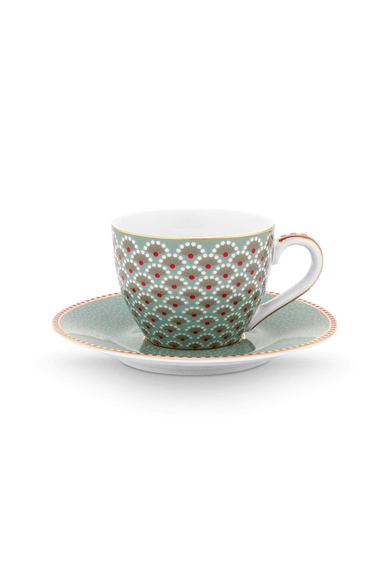 Espresso Cup and Saucer Blooming Tales Blue