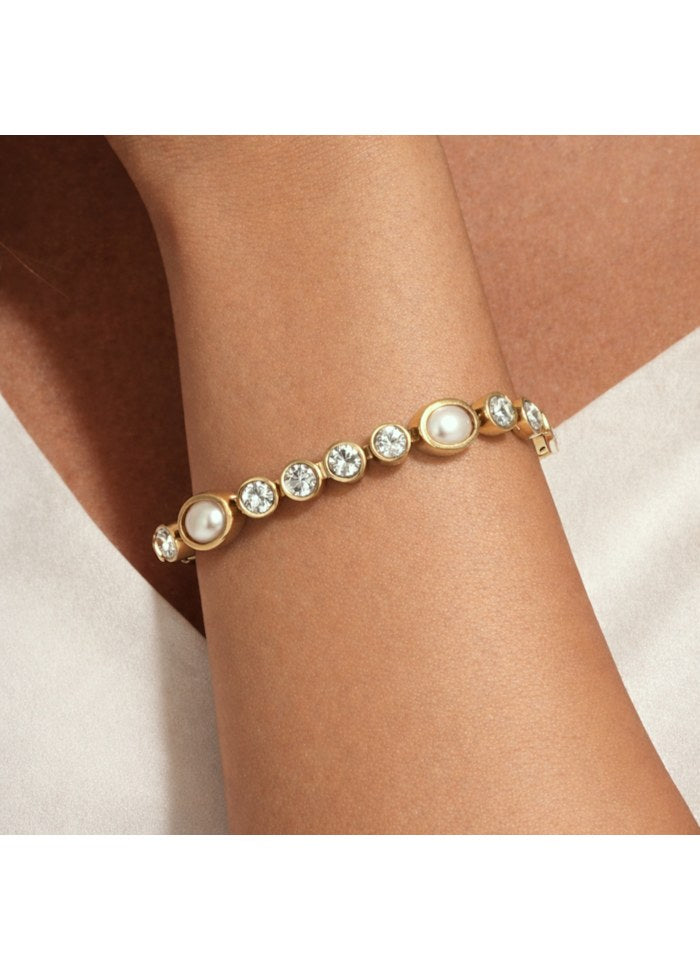 Sophia Pearl & Clear Stone Bracelet