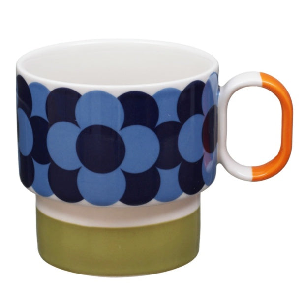 Retro Stripe Mug, Green