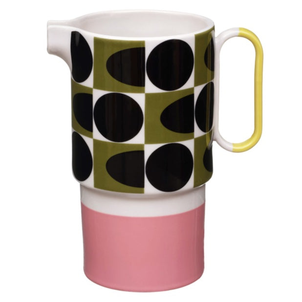 Square Oval Pitcher 1L Pink