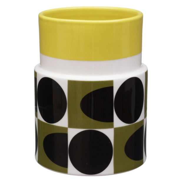 Spot Square Oval Utensil Pot, Yellow