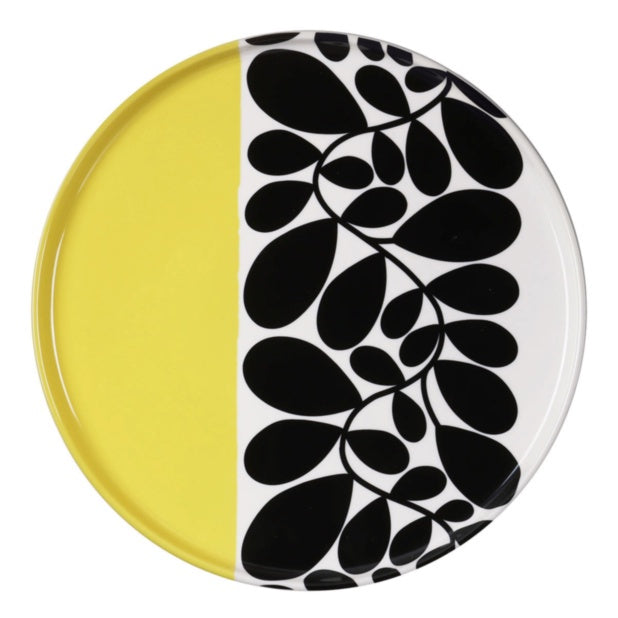 Sycamore Stripe Yellow Round Platter