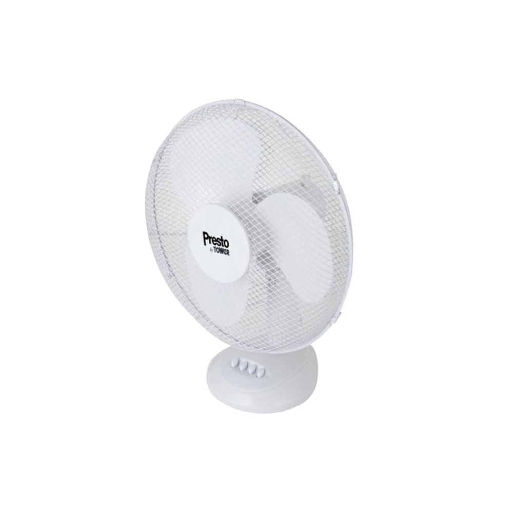 White 12 Inch Desk Fan