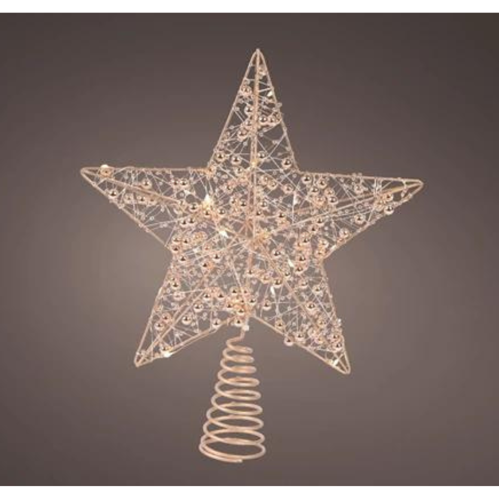 Micro LED Treetopper Star, Gold